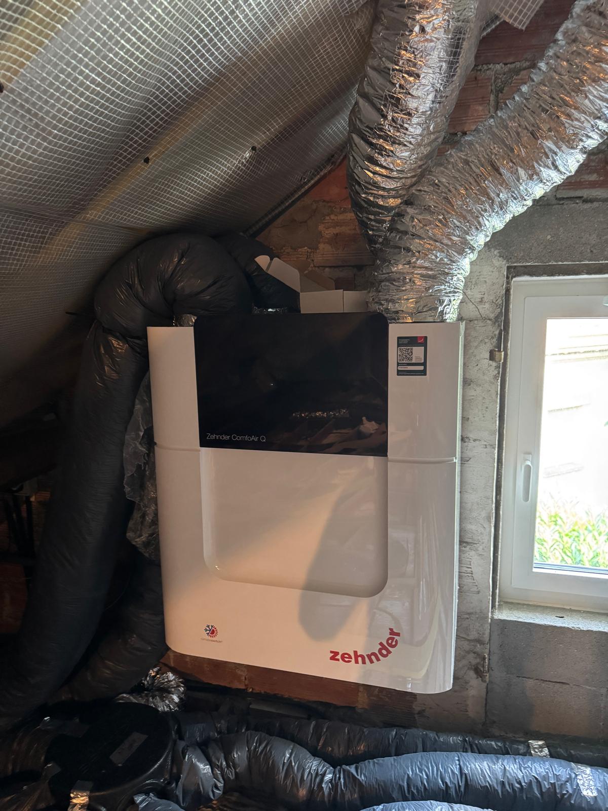 VMC Double Flux Zehnder — installation combles